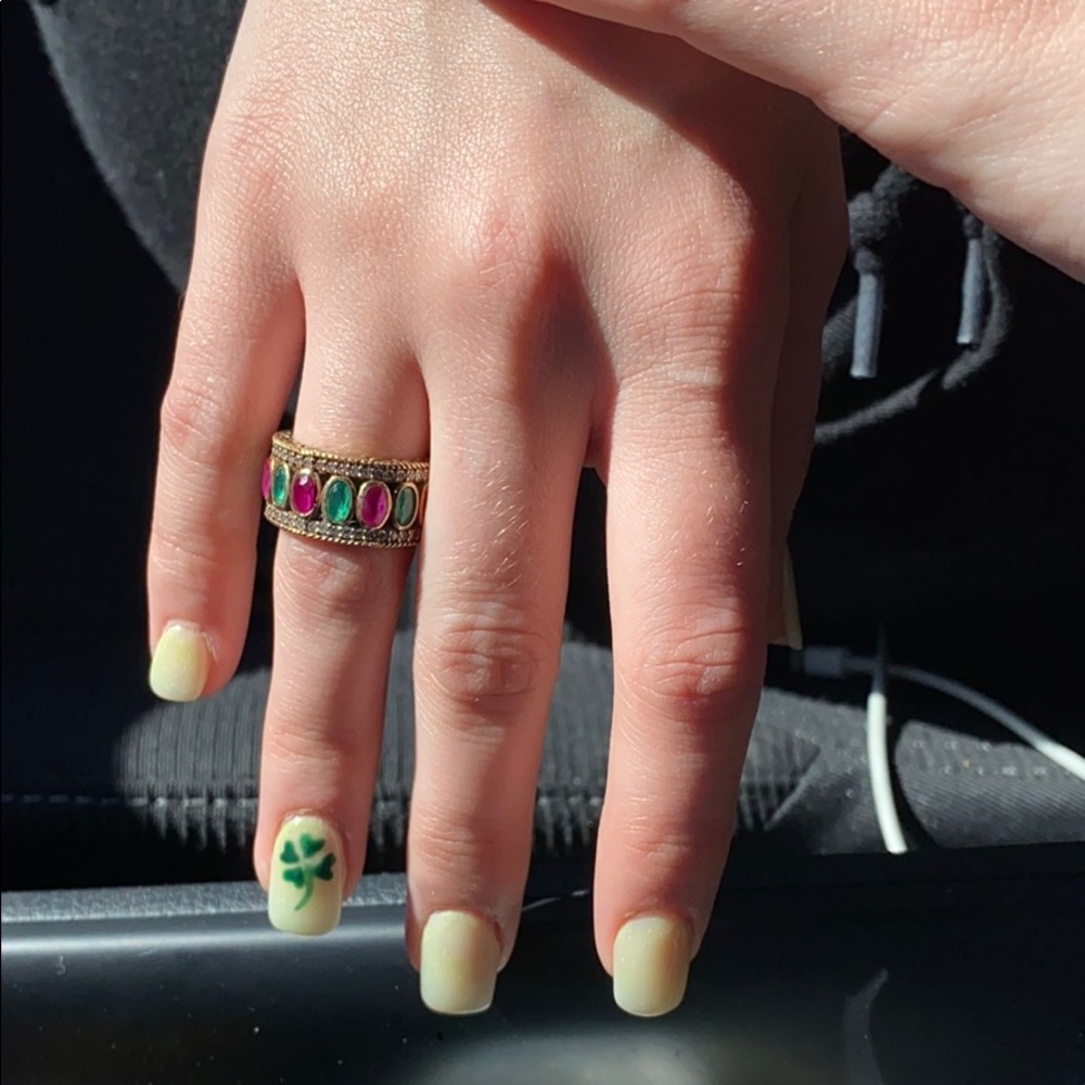 Fantastic Multi-Color Ruby & Emerald Gemstone Ste… - image 2